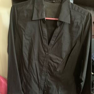 Express women’s black button down shirt large